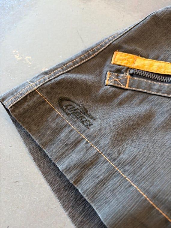 Green Diesel Cargo Yellow Patchwork Miniskirt - image 6