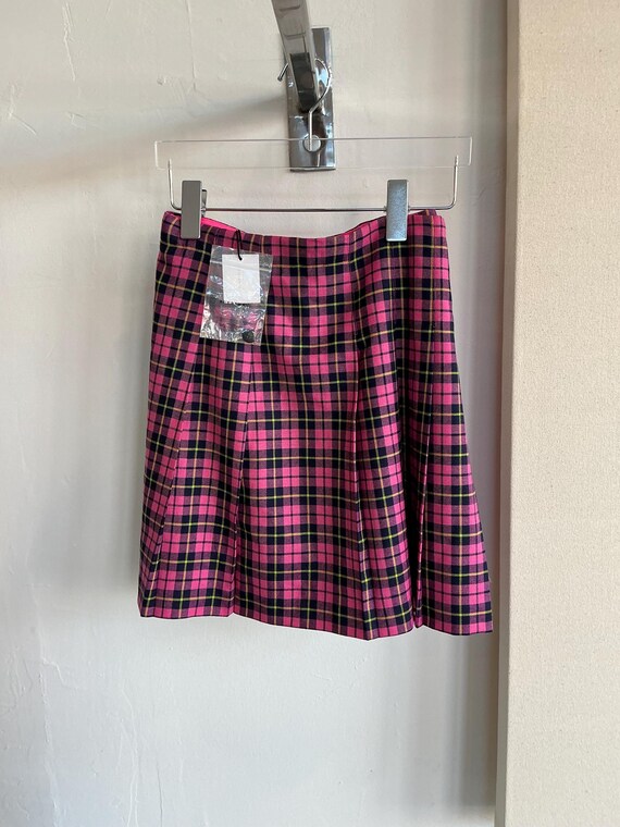 Burberry Hot Pink Plaid Skirt - Etsy