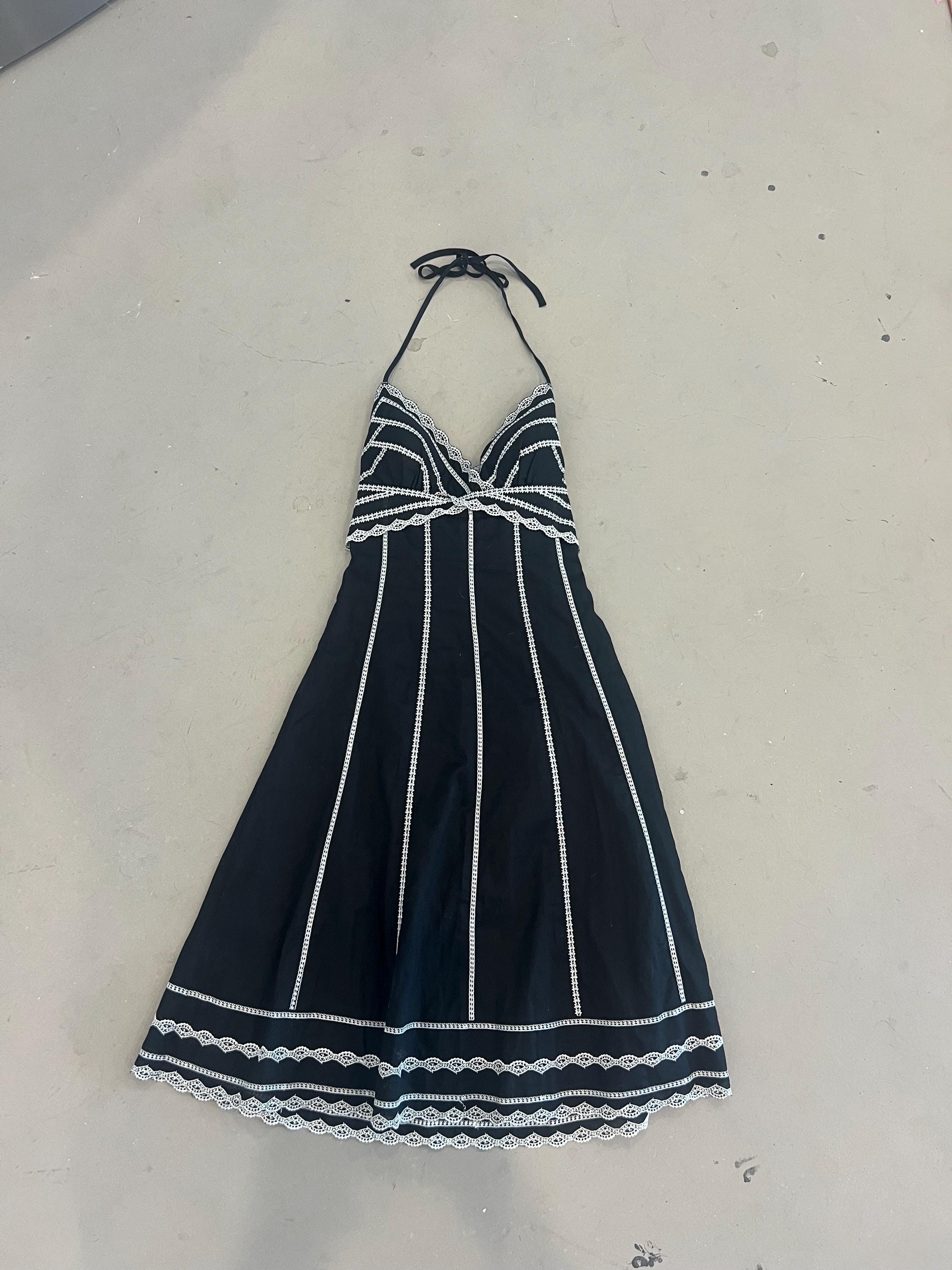 Black Dress w/ White Piping