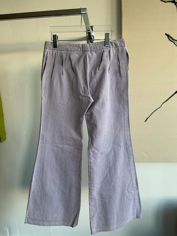 パンツ CHLOE Woman Pants Violet CH25SPA09355 56B Cady Couture wide-leg pants in purple - Valentino | Mytheresa