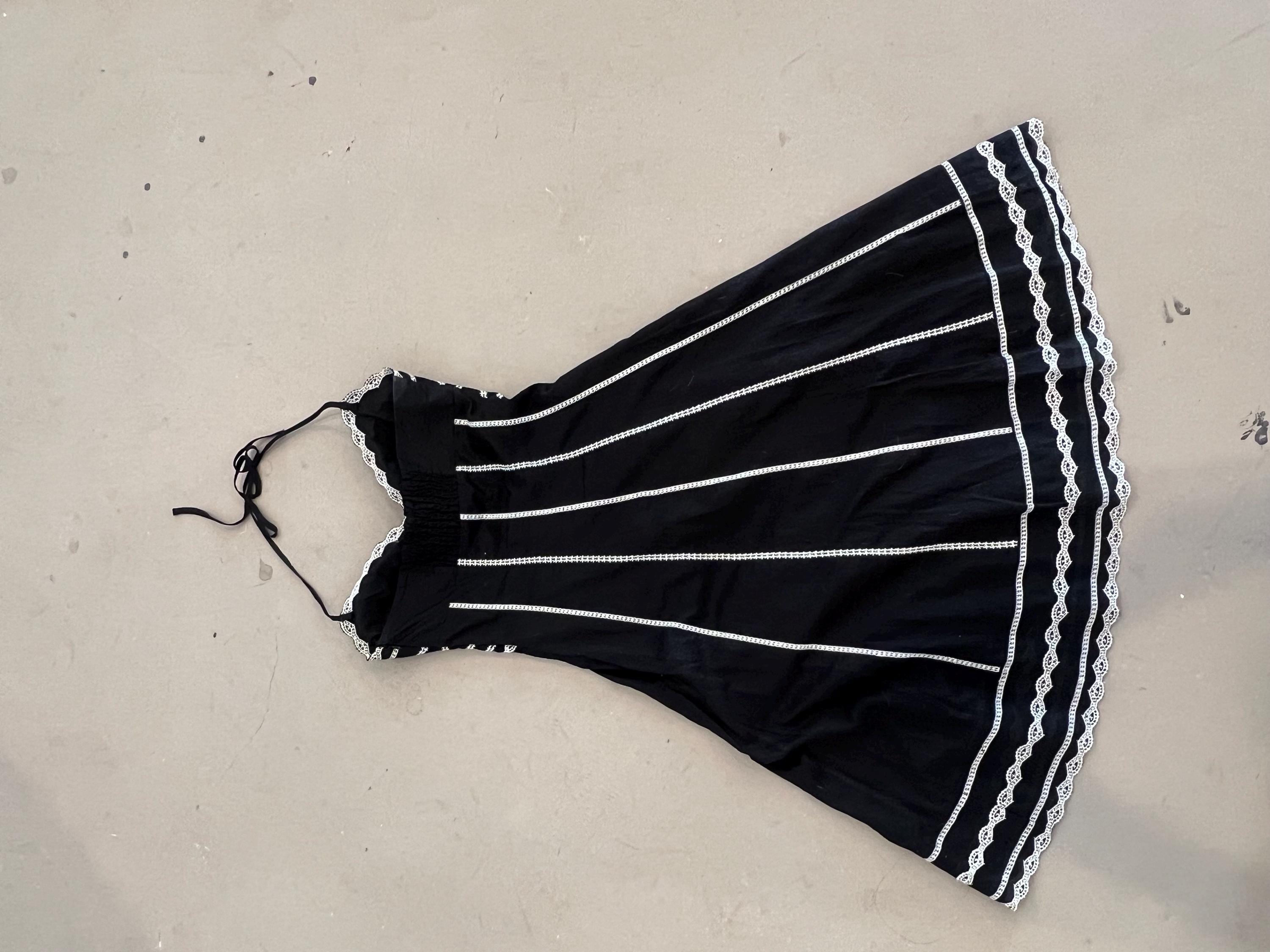 Black Dress w/ White Piping Black Dress w/ White Piping