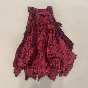 Vintage Red Velvet Skirt