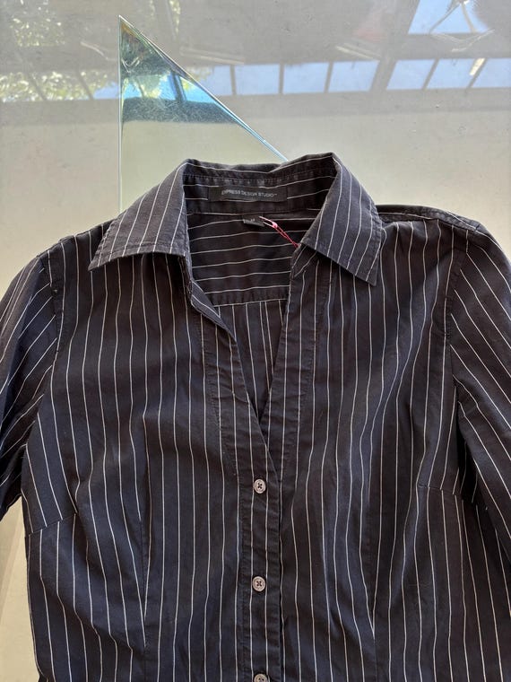 Express Strioed Button Down - image 2