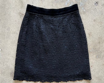 Dolce & Gabbana Lace and Velvet Skirt