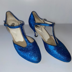 Sparkle Blue Kitten Heel | Size 8