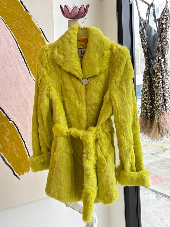 Bright Green Fur Coat