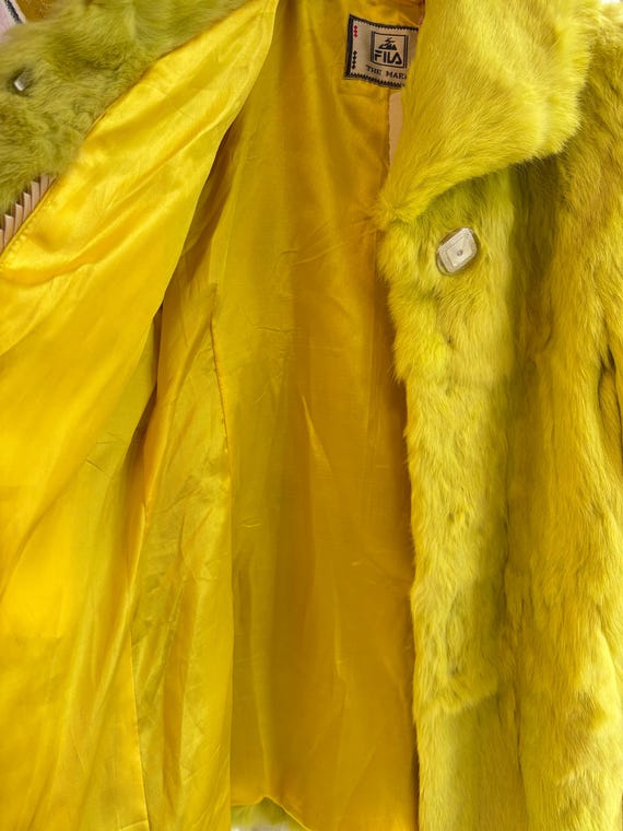 Bright Green Fur Coat View 4