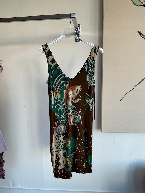 Ed Hardy Brown Koi Dress