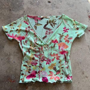 Class Roberto Cavalli Floral Mesh Top