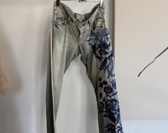 Gai Mattiolo Jeans mit Blumenstickerei
