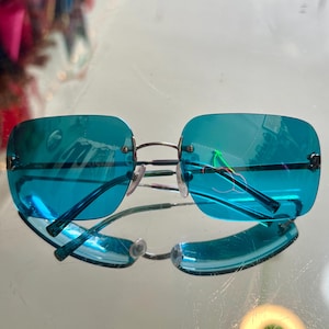 Blue Y2K Chanel Sunglasses