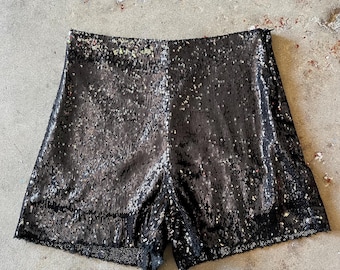 Svarta paljettshorts