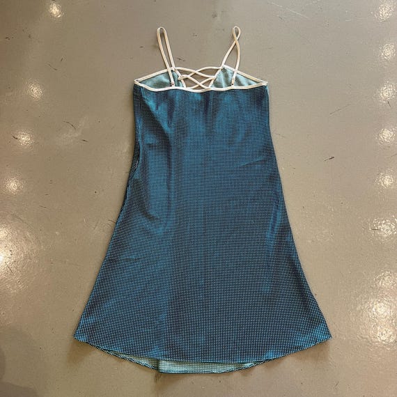 Green Teal Polka Dot Slip Dress Green Teal Polka Dot Slip Dress