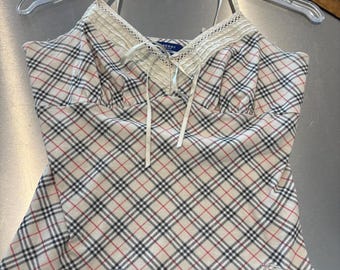Burberry Blue Label Dress Beige Wool Size 38 US 4 Vintage Japan