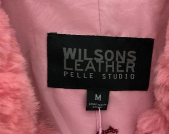 Wilson's Genuine Rabbit Fur Pink Coat - Etsy