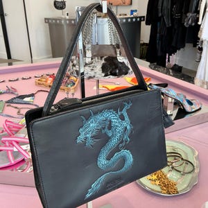 Jean Paul GAULTIER Vintage Dragon Print Tote Bag - Etsy