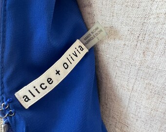 Alice + Olivia Blue Leather Dress - Etsy