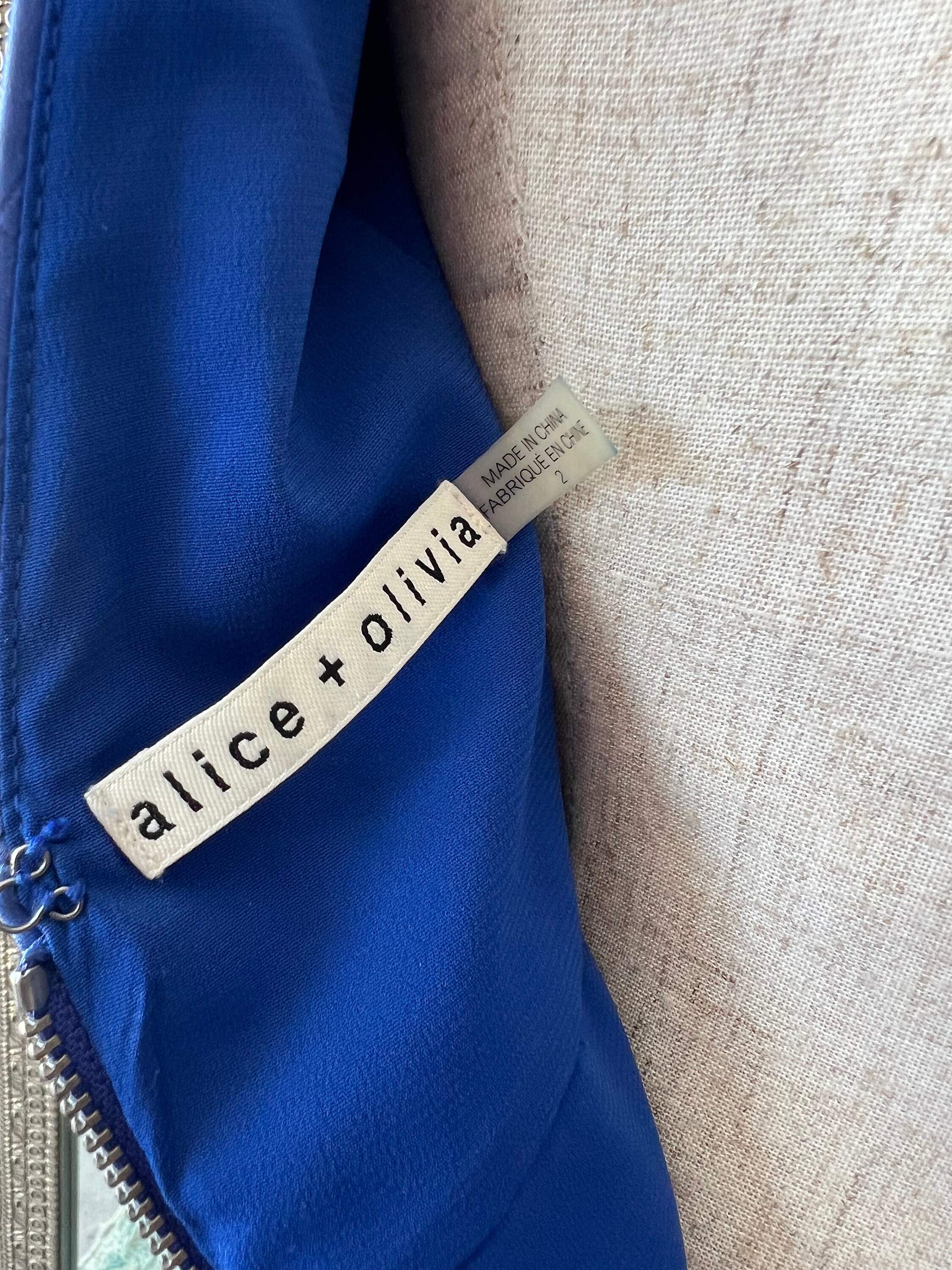 Alice + Olivia Blue Leather Dress - Etsy Alice + Olivia Blue Leather Dress - Etsy