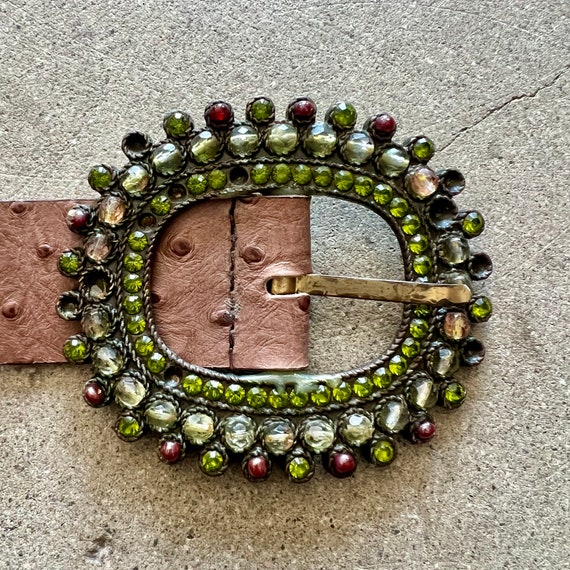 Etro leather belt with a metal ornamental buckle Etro LEATHER BELT WITH METAL PRONG AND ORNAMENTAL BUCKLE  main image 3
