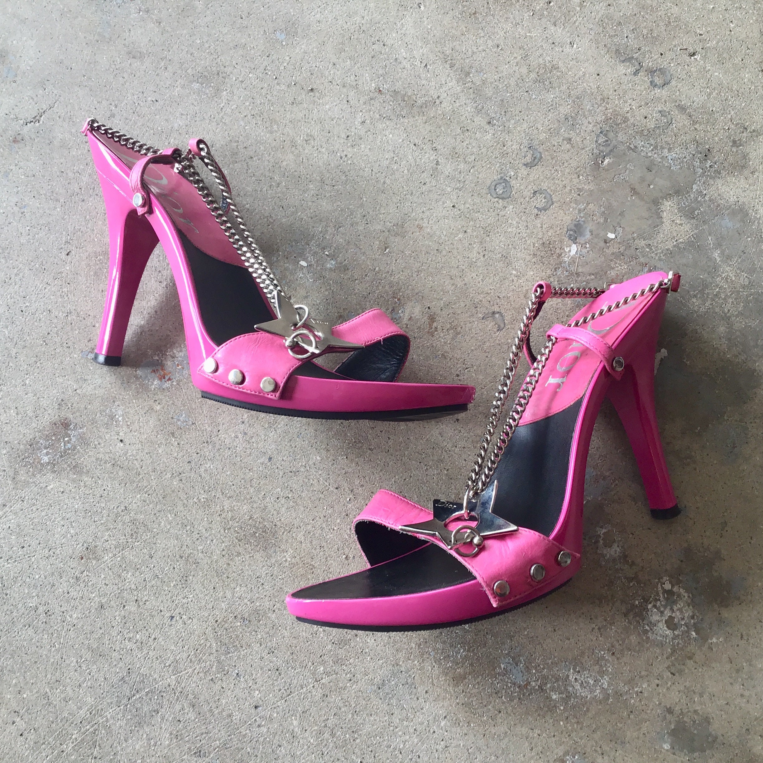 靴 Vintage Dior Pink Satin Pumps Dior Blush Pink Silk Midnight Garden Rhinestone Embellished