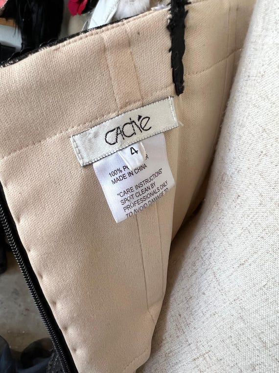 Caché Black Sequin and Lace Gown - image 6