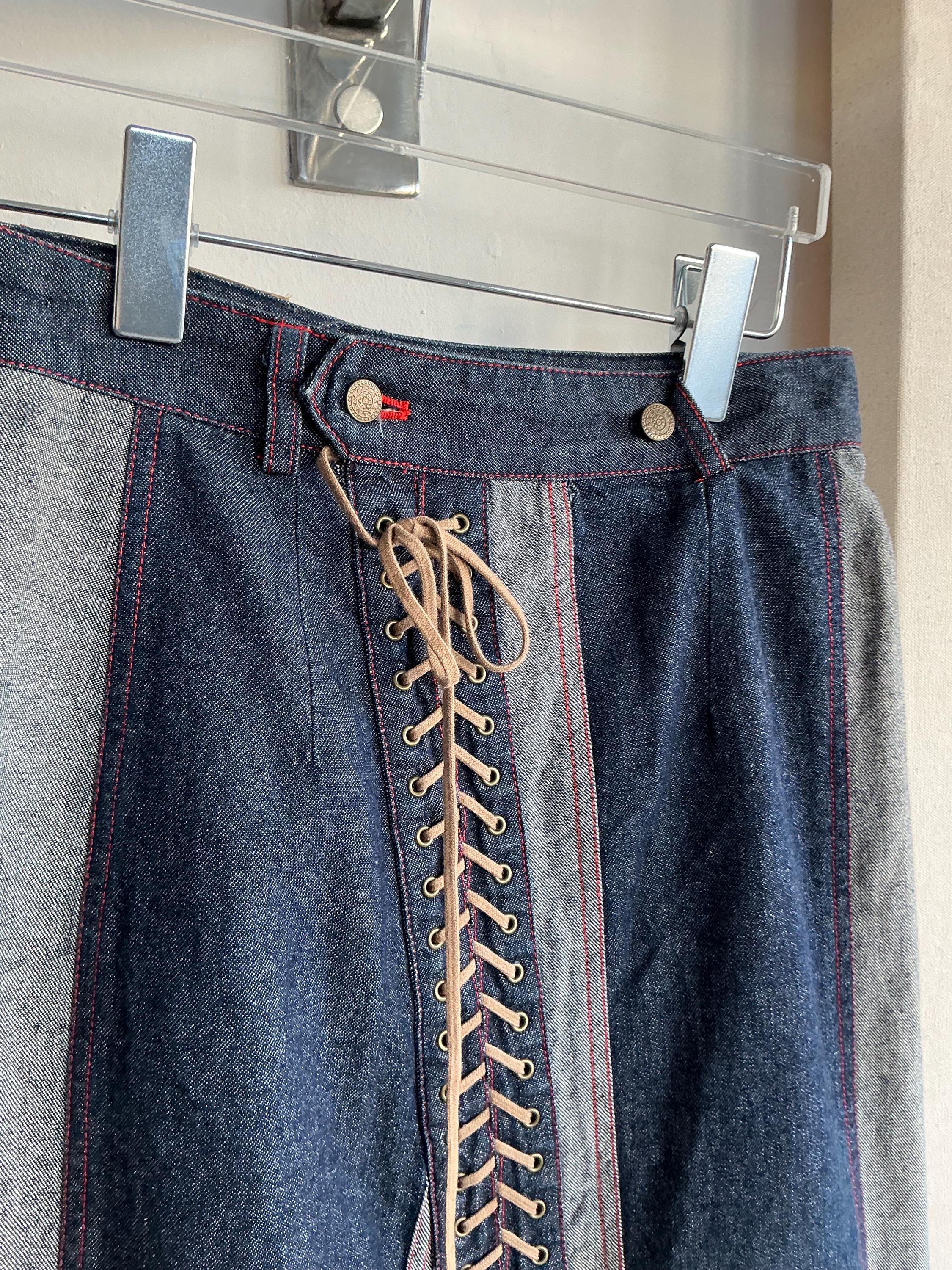 Betty's Blue Shinji Abe Denim Long Skirt - Etsy