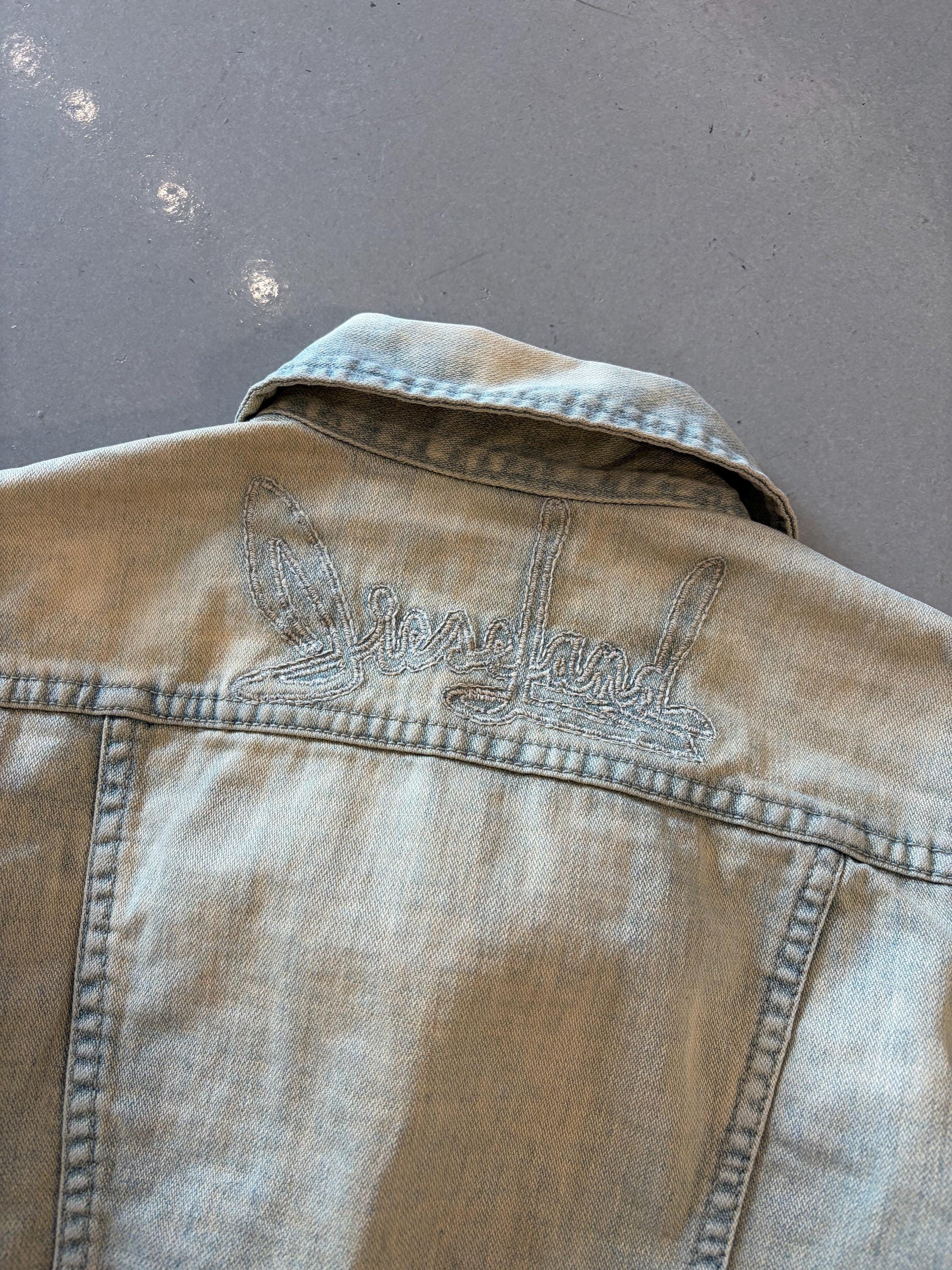 ディーゼル「ディーゼル ランド」刺繍デニム ジップアップ ジャケット