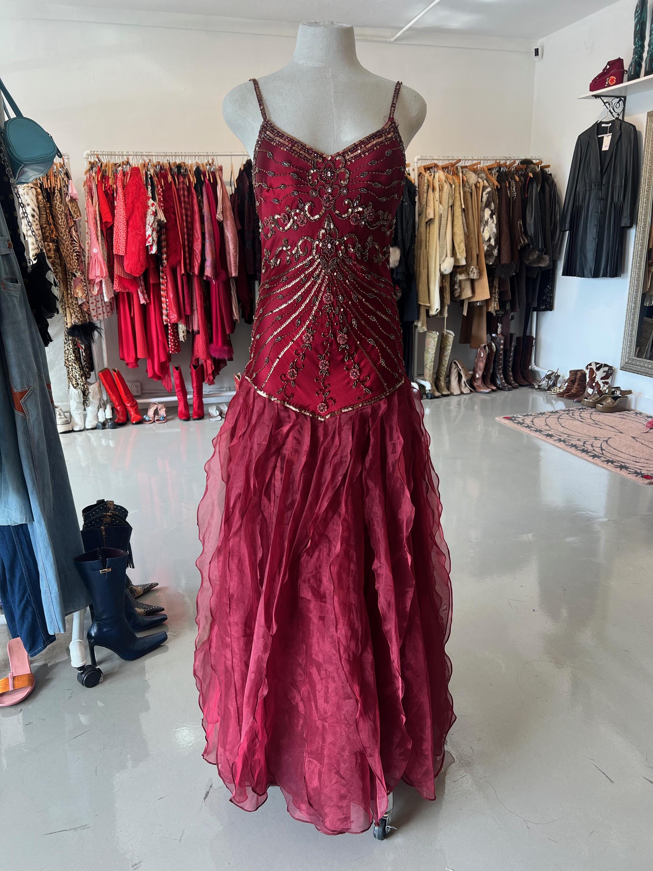 SUE WONG 100％シルク　サイズ2 ビーズ装飾付きピンクドレス Sue Wong Silk Floral Dresses for Women for sale | eBay