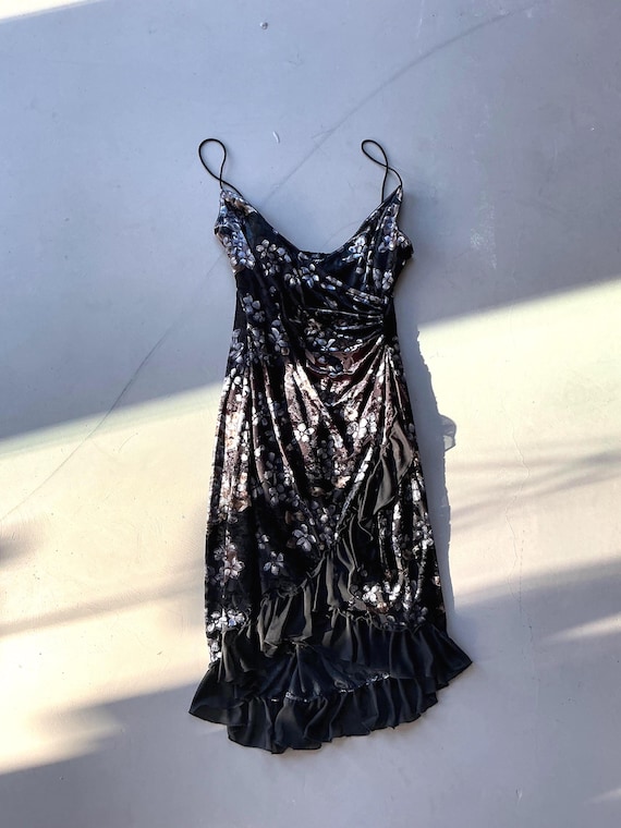 black velvet floral dress Skye Burnout Great for any cup size Rampage Black Burnt Velvet Floral