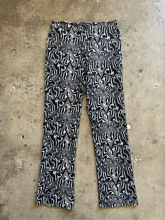 Y2K Psychedelic Printed Capris