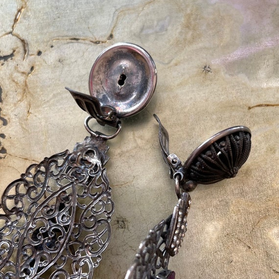 Art Deco Rhinestone Statement Earrings - image 4