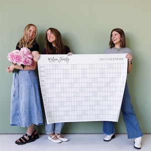 Extra Large 2025 Annual Wall Calendar 48&quot;x36&quot; or 36&quot;x24&quot;