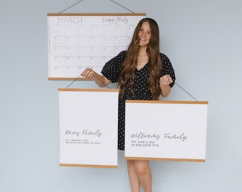 Wood Calendar Holders | 18" wide, 24" wide,  and 36" wide
