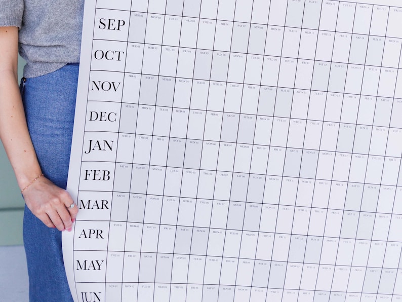 Large Academic Year Wall Calendar 2025-2026: Personalized School ...