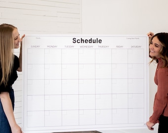 Extra Large Activity Wall Calendars - 6 or 12 Individual Months | 48"x36" (Blank Dates)