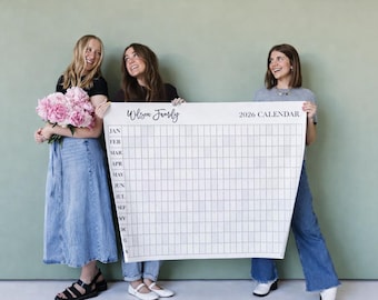 2026 Annual Wall Calendar with Custom Header or Logo