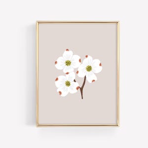 Dogwood Flower Art Print, Easter print, Christian wall art, gift for mom, gift for dad, dogwood tree, nature print, floral print
