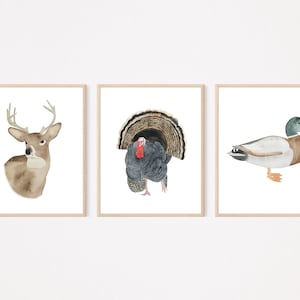 Hunting Bundle, Deer Mallard Duck, Turkey - Physical Art Prints