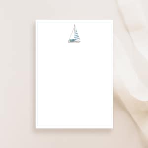 Sailboat Stationery Cards | Nautical Gifts | Watercolor Stationery Cards