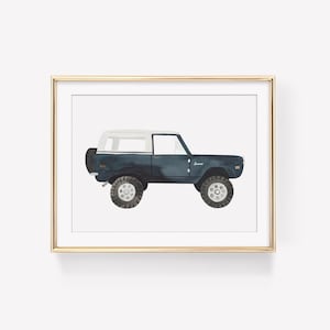 Vintage Navy Ford Bronco Digital Download, car clip art