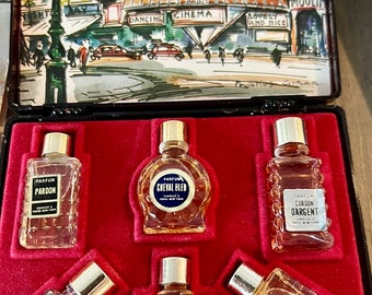 Vintage Cristina of London Parfums De Paris Parfums Bottles - sample kit with the original box