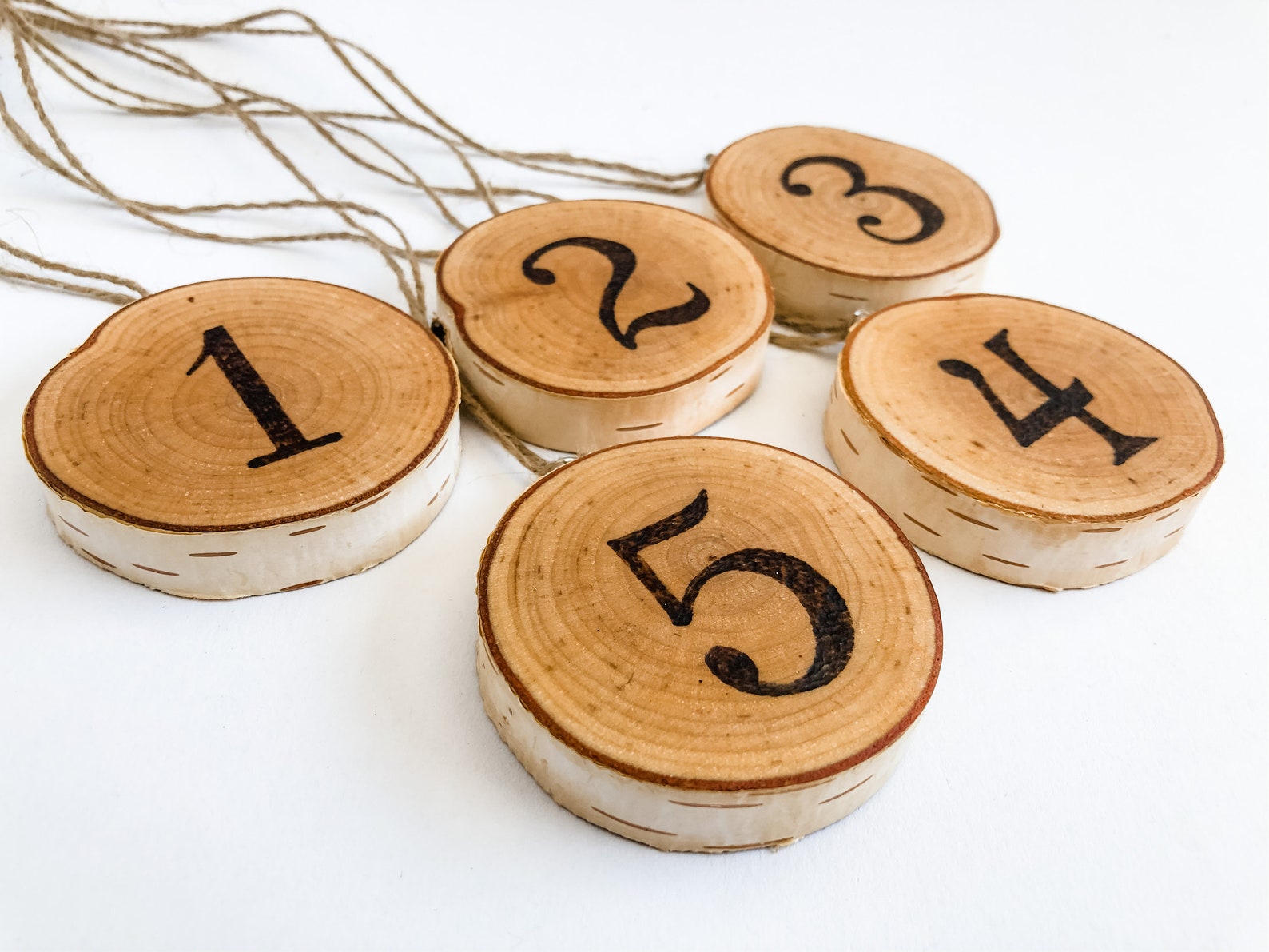 Rustic Wedding Table Numbers Tree Slice Table Markers Etsy
