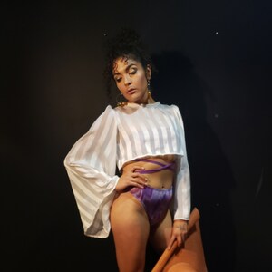 Swim Cover-up sheer bell sleeve top