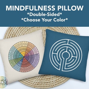 EMOTION WHEEL PILLOW | Social Emotional Learning | Teacher | Mindfulness | School Classroom | Emotion Regulation | Life Coach | Office Decor