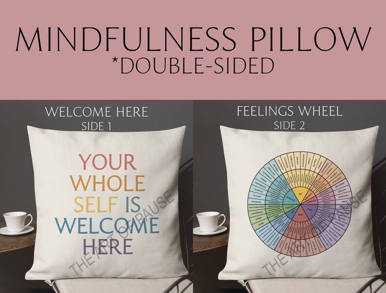 MINDFULNESS Pillow Free Shipping Therapist Mental Health Etsy
