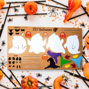 Halloween Ghost Paint Kits SVG and PDF Digital File Only | Build Your Own Cut file | Glowforge ready |  Halloween Decor set