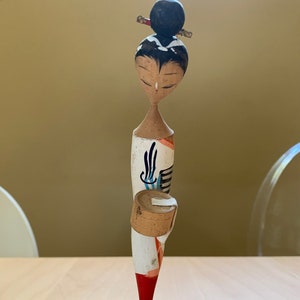 Japanese Wooden Dancing Kokeshi Doll