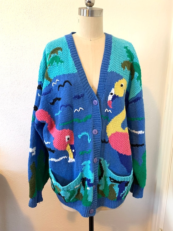 Beautifully hand knitted tropic pattern Joy Fun sw