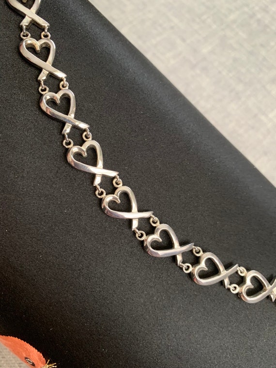 Sterling silver heart shape bracelet