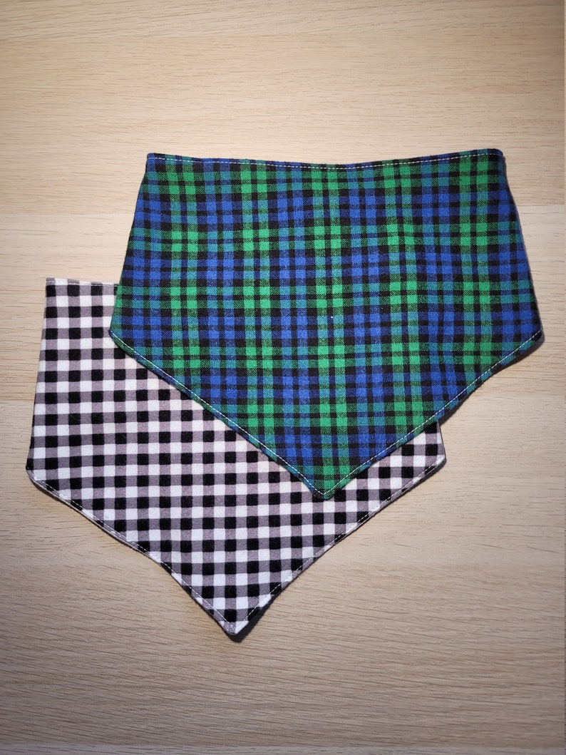 Drool Bib Set of 2 Flannel Bandana Bib